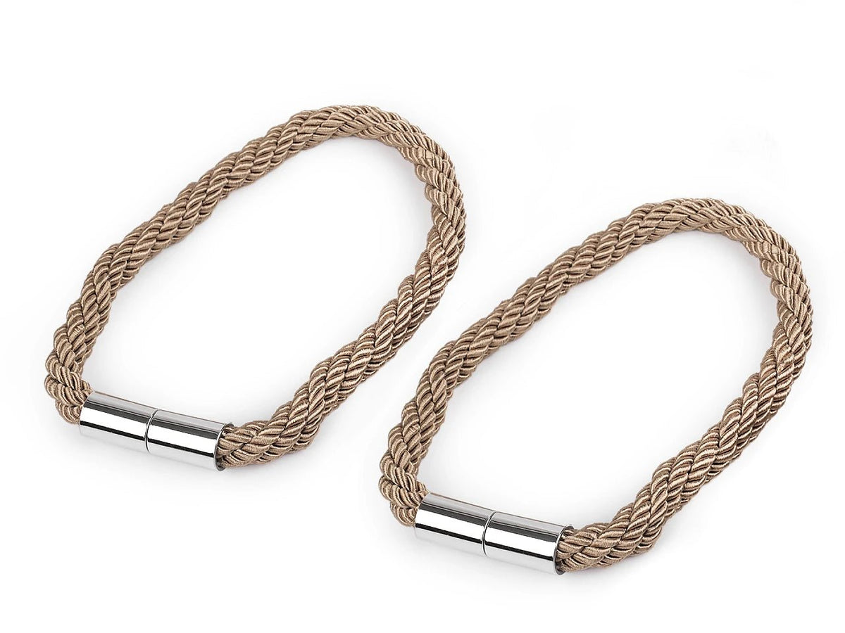 Image of magnetic curtain tiebacks (set of 2) – available online at Šarlotes audumi