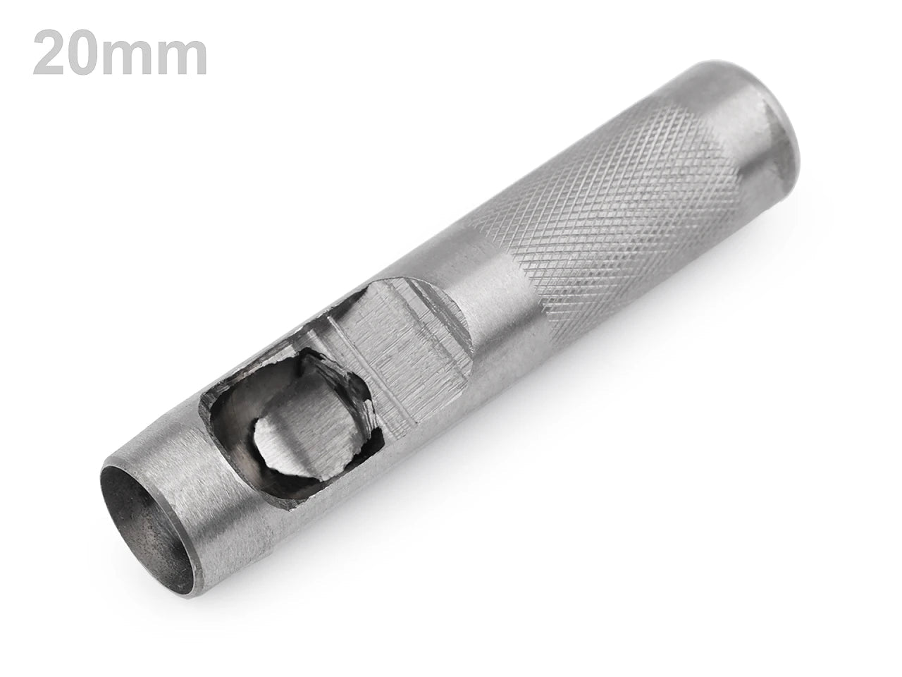 Image with fabric and leather punch Ø14; 17; 18; 19; 20; 22 mm – available at Šarlotes audumi