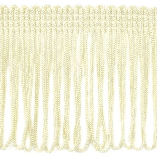 Image of 8 cm wide fringe - cream-colored - available at Šarlotes audumi