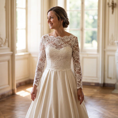 Image of thick satin fabric Royal Heavy Satin – beige – available online at Šarlotes audumi