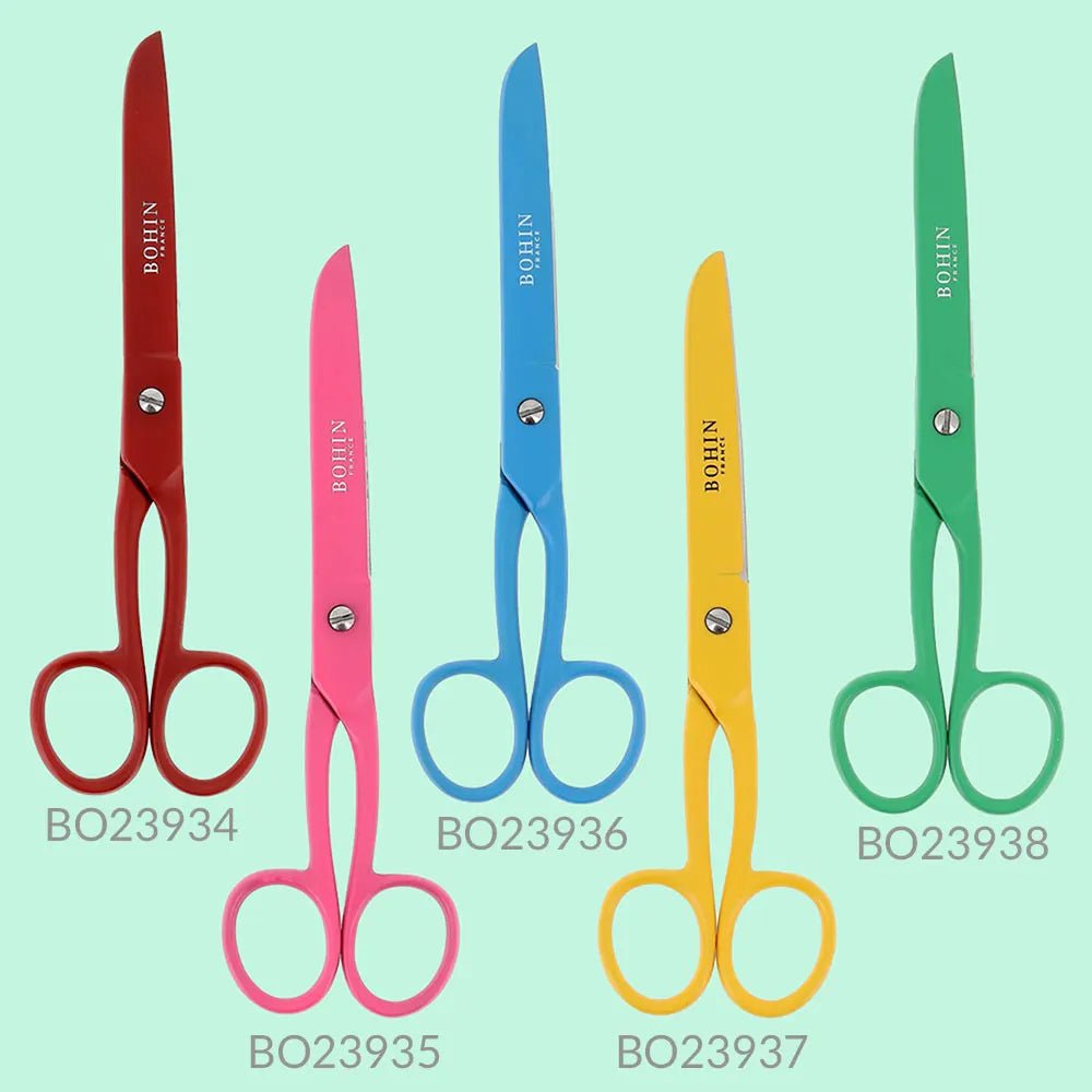 BOHIN sewing scissors with epoxy coating – 17 cm, pink – available online at Charlotte's Fabrics