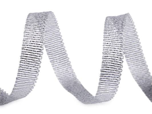 Image d’un ruban brocart à lurex | largeur 10 mm, paquet de 10 m | teintes variées – disponible chez Šarlotes audumi