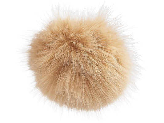 Image of Bumbulis hats with a loop Ø11 cm - light brown – available at Šarlote Fabrics