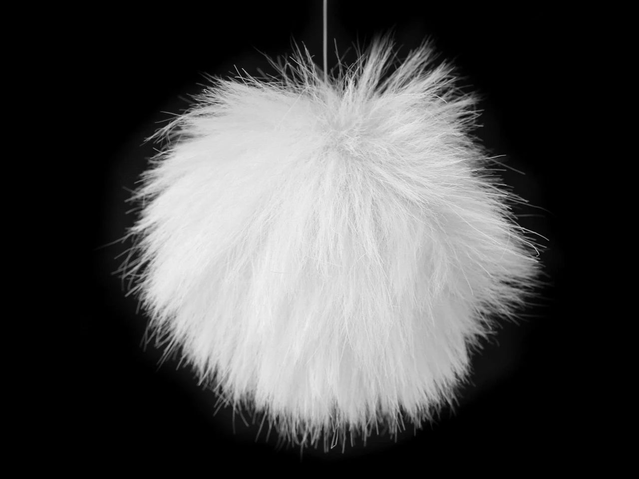 Image of pom-pom for hats with loop Ø8 cm|available in various shades – available at Šarlotes audumi