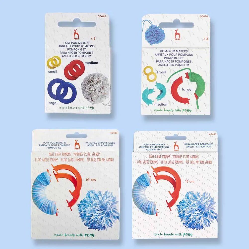 Image with pom-pom maker Pony | various sizes – available at Šarlotes audumi