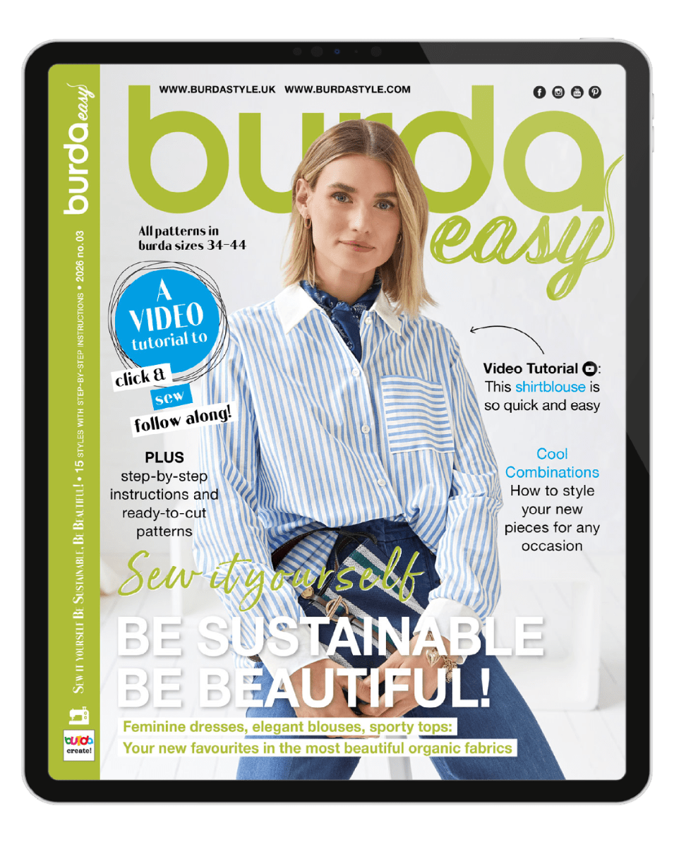 Image with Burda Easy 03/2026 digital magazine – available online at Šarlotes audumi