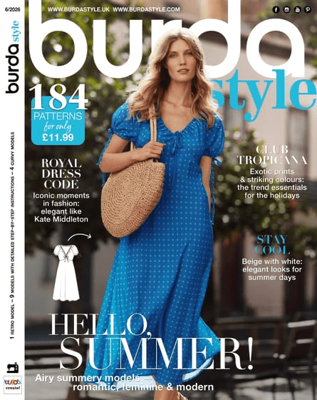 Bild mit Burda Style 6/2026 EN – erhältlich bei Šarlotes audumi