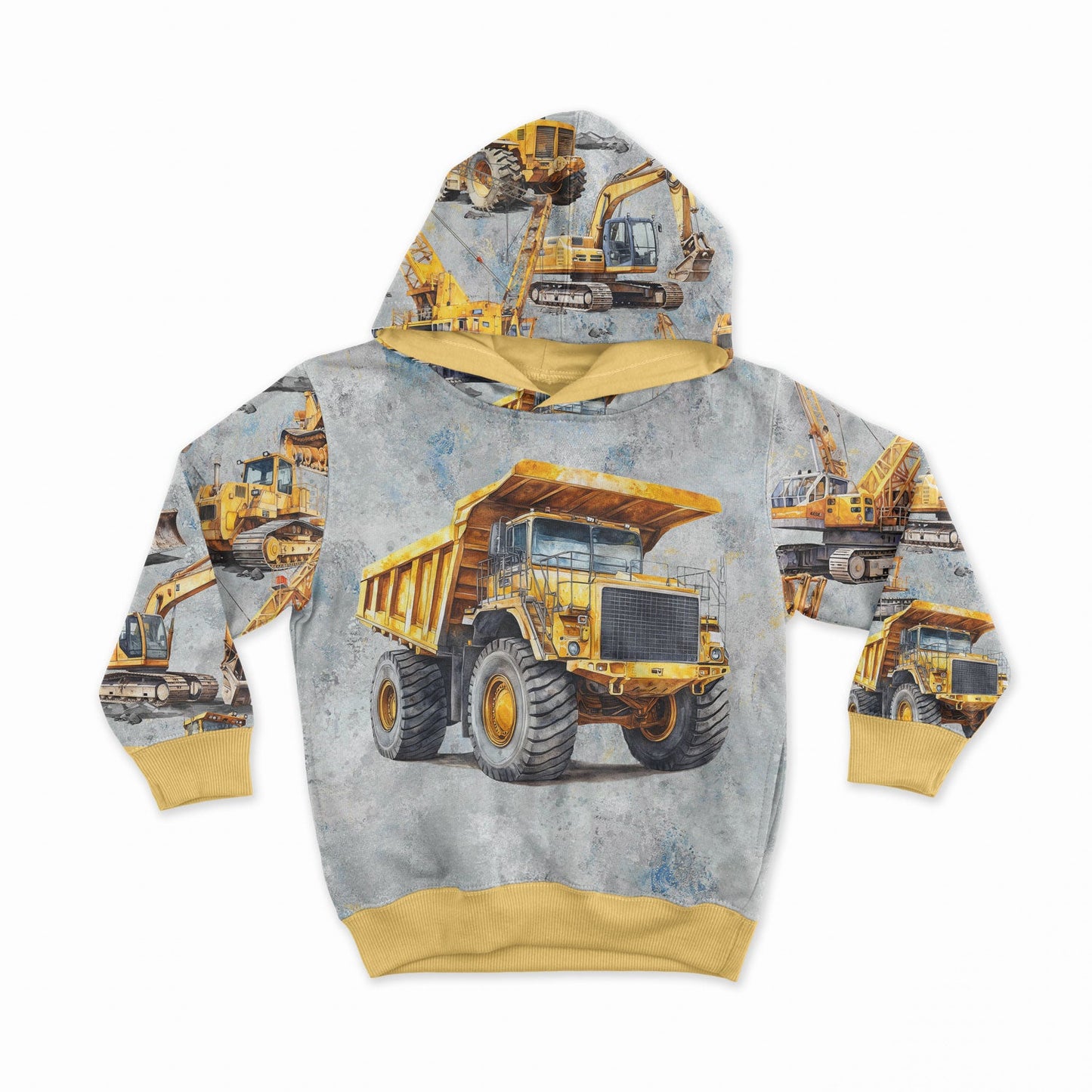 Image with loop-knit panel 40x50 cm - construction site king 250 g/m² – available at Šarlotes audumi