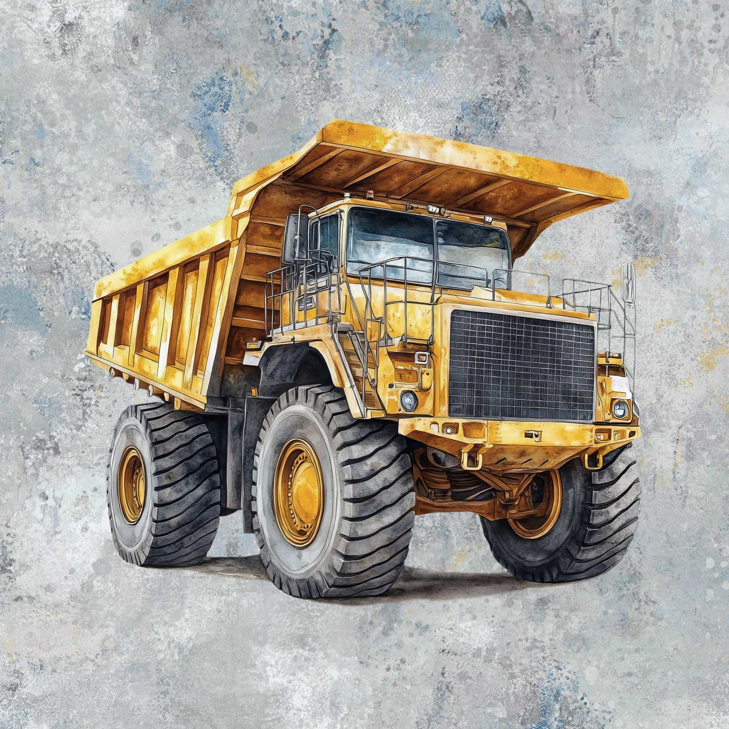 Image with loop knit panel 40x50 cm - construction site king 250 g/m² – available at Šarlotes audumi