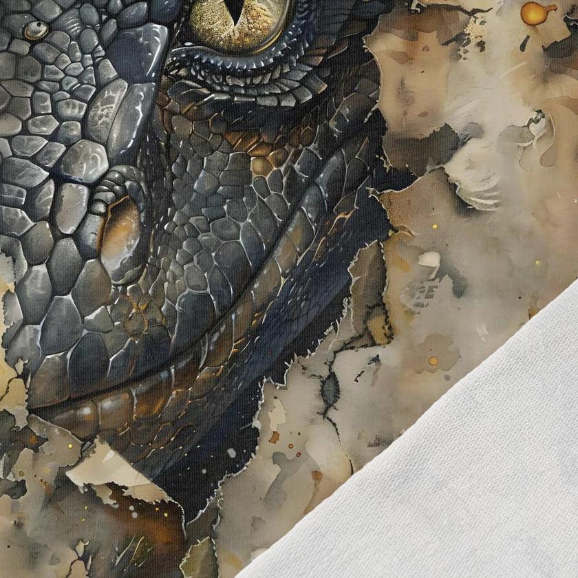 Image with boucle knit panel 40x50 cm - dragon eye 250 g/m² – available at Šarlotes audumi
