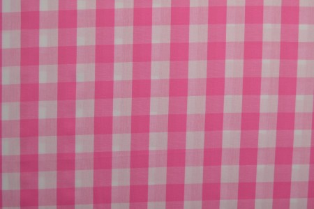 Pink check poplin (21 mm check)