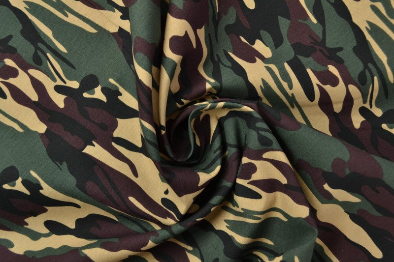 Camouflage poplin