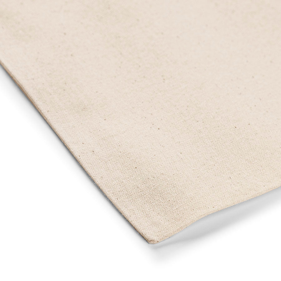 Image of a natural cotton tote bag with long handles 38 x 42 cm 180 g/m² – available from Šarlotes audumi