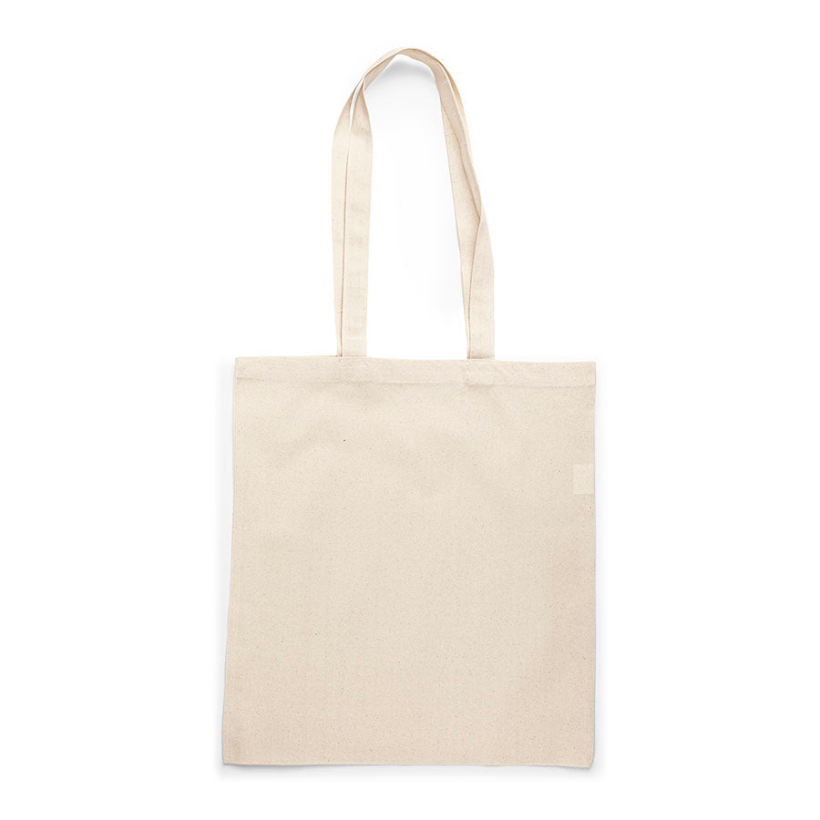 alt
Image of a natural cotton fabric tote bag with long handles, 38 x 42 cm, 180 g/m² – available at Šarlotes audumi