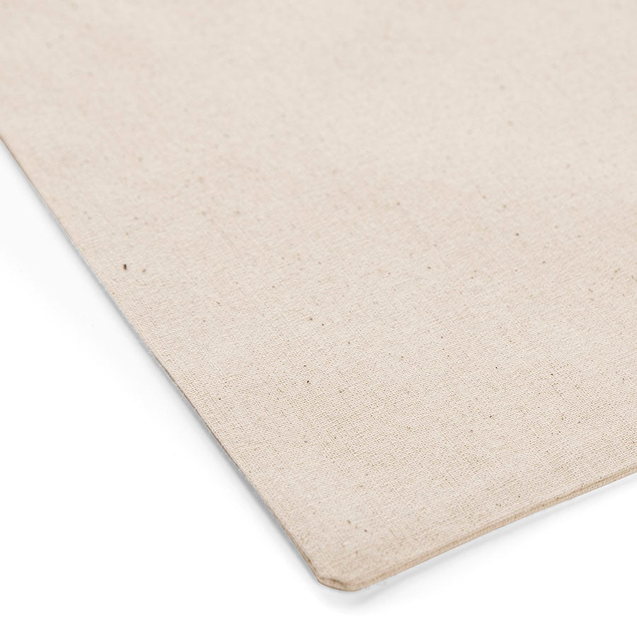 Image of a natural cotton drawstring bag 24×30 cm 140 g/m² - available at Šarlotes audumi