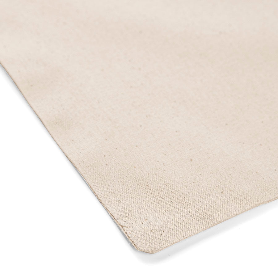 Image of a natural cotton drawstring bag, 30x45 140 g/m² – available at Šarlotes audumi