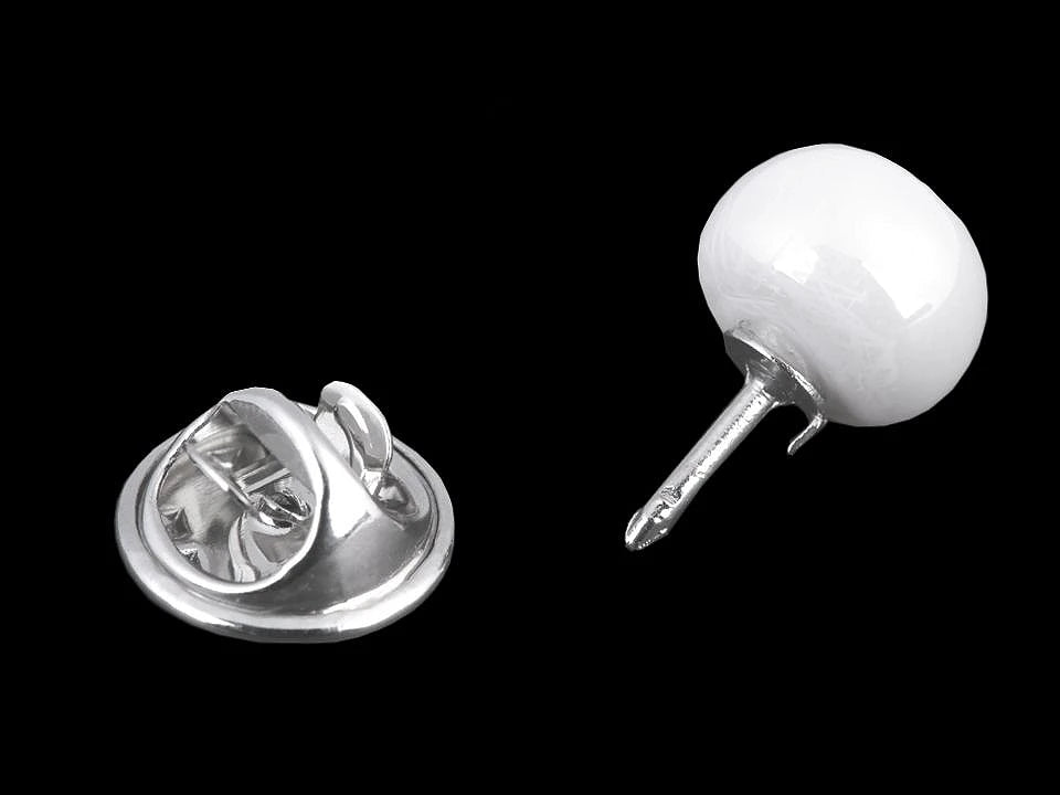 Image with Decorative pearl brooch/button | Ø10 mm – available at Charlotte’s Fabrics
