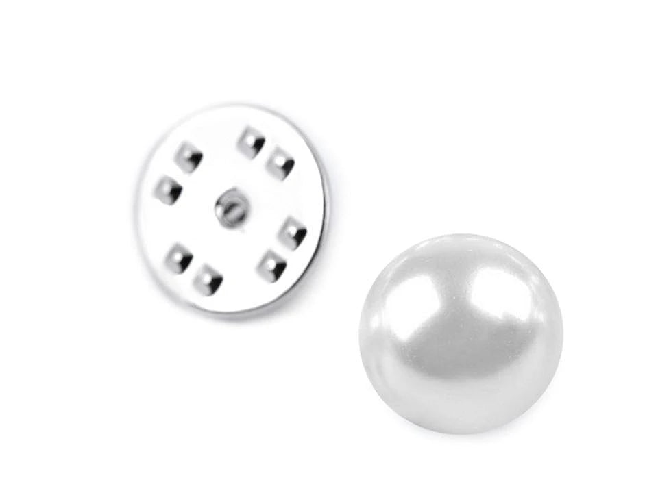 Image of Decorative pearl brooch / button | Ø10 mm – available at Šarlotes audumi