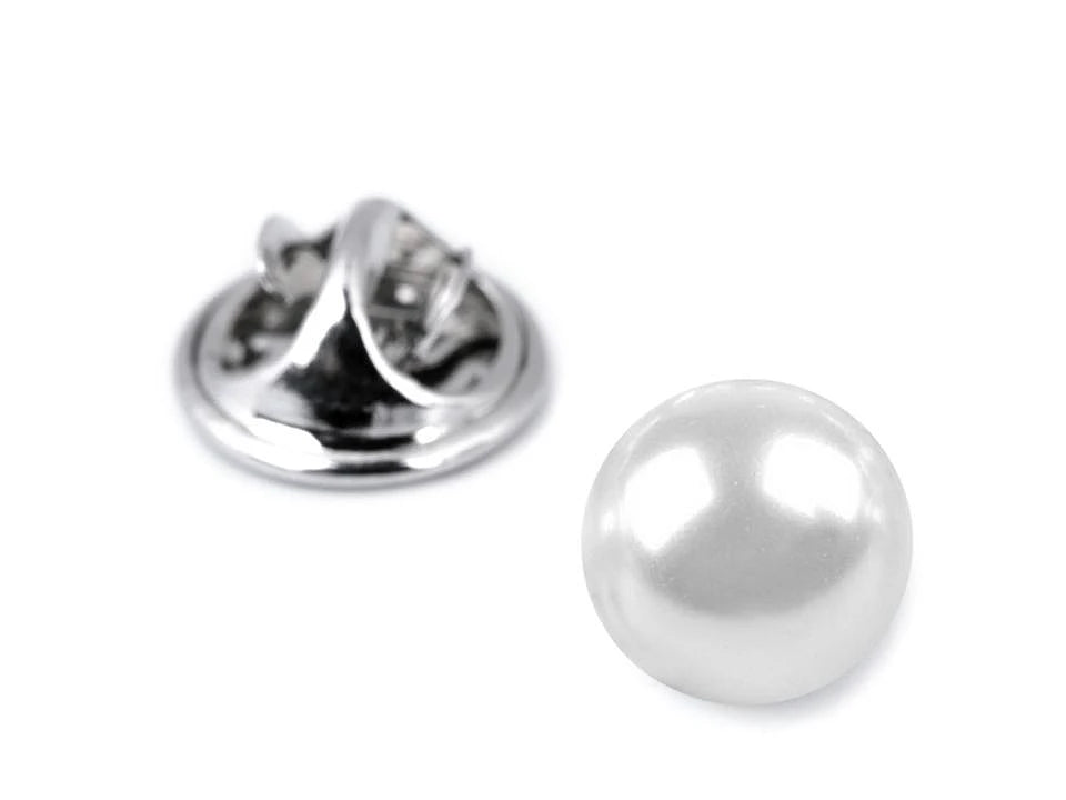 Image of Decorative pearl brooch / button | Ø10 mm – available at Šarlotes audumi