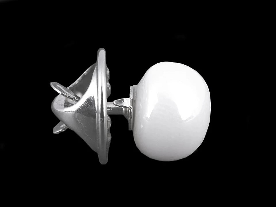 Image of Decorative pearl brooch / button | Ø10 mm – available at Charlotte's Fabrics