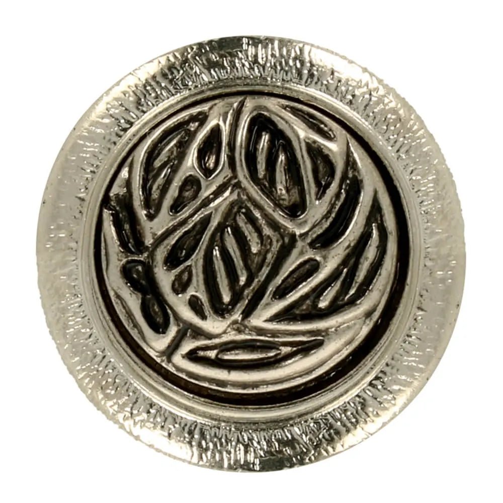 Image avec bouton décoratif à motif cœur - noir argenté – disponible en ligne chez Šarlotes audumi