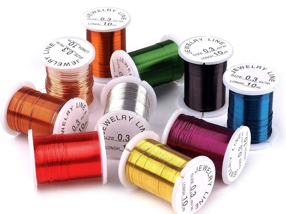 Image of Decorative copper wire Ø 0,3 mm – 10 m – available at Šarlotes audumi