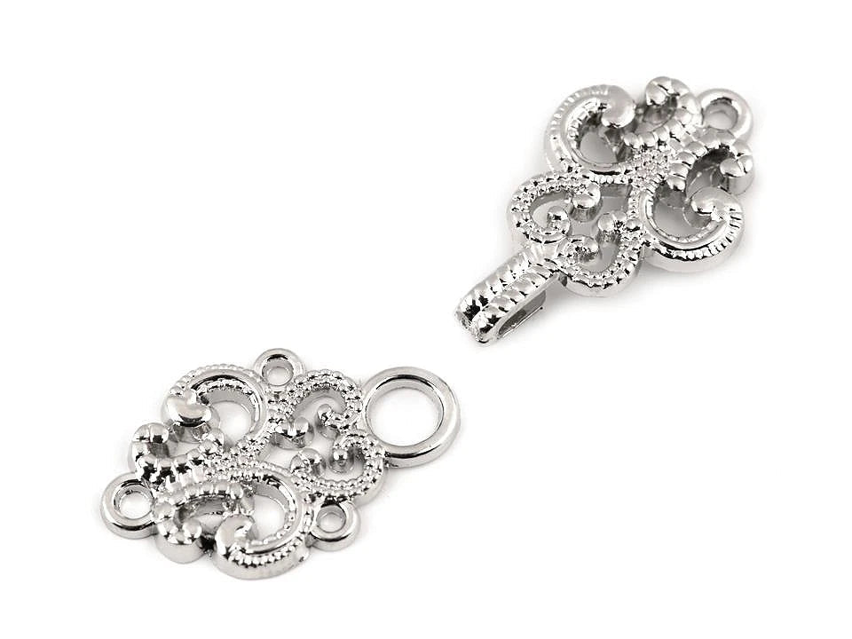 Image of decorative clothing fastener hook | available in various shades at Charlotte's Fabrics
