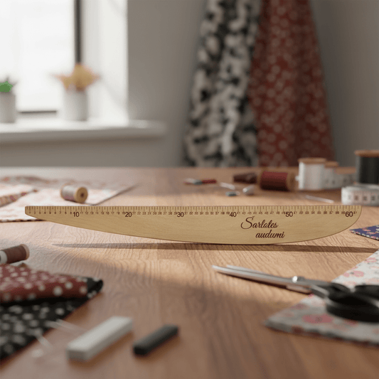 Image with tailor's ruler | pattern ruler with curve A - 1 – available at Šarlotes audumi