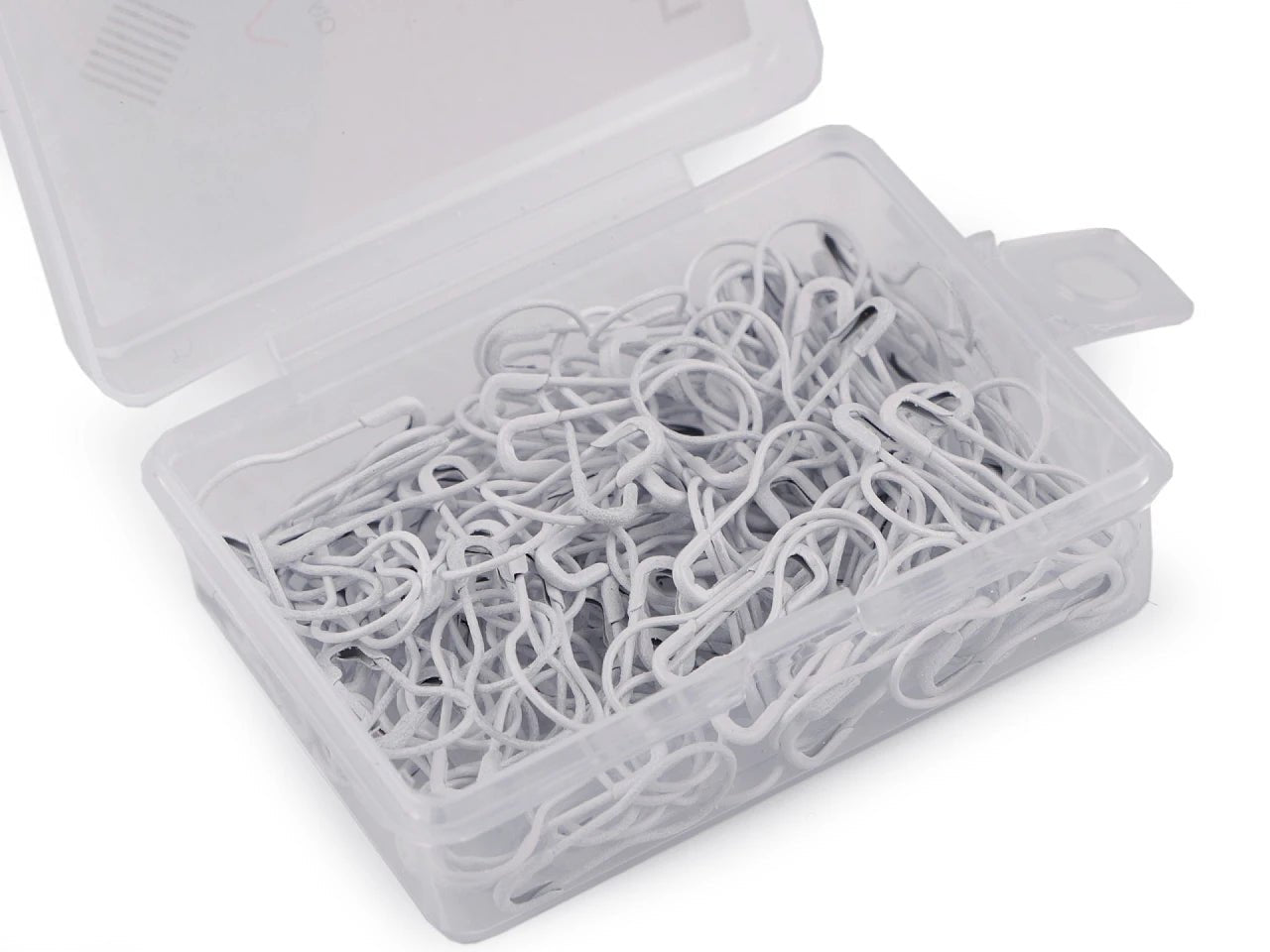 Image of safety pins in a box, 22 mm (approx. 150 pcs.) – available at Šarlotes audumi