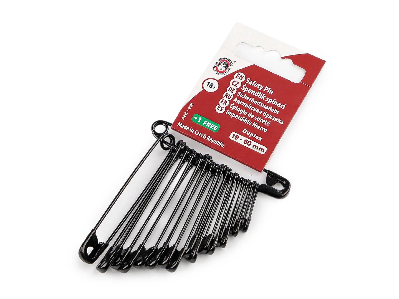Kit d’épingles de sûreté, tailles variées – disponible chez Šarlotes audumi