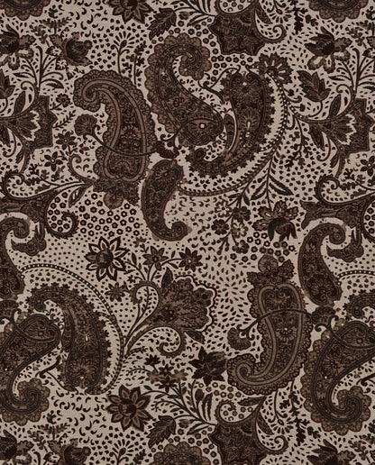Cotton knit, jersey brown elegant pattern