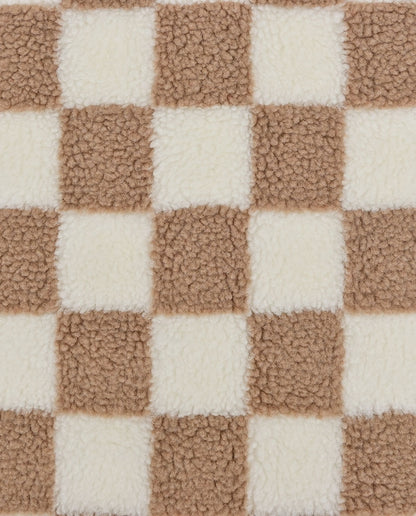 Teddy Fleece Beige Checks