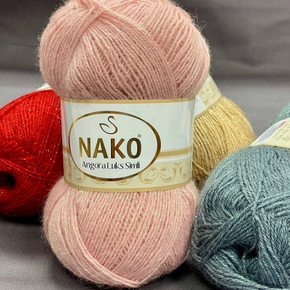 Yarn NAKO ANGORA LUKS SIMLI with shimmer - 550m 100g