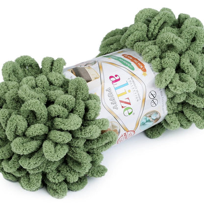 Yarn Alize Puffy - smoky green 9 m 100g #485