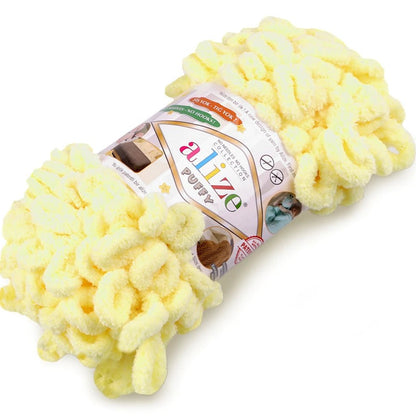 Yarn Alize Puffy - yellow 9 m 100g #13