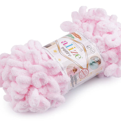 Dzija Yarn Alize Puffy - soft pink 9 m 100g #31