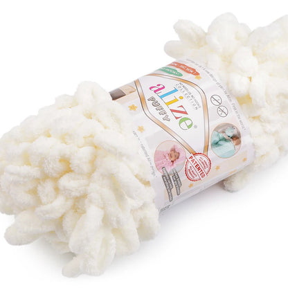 Alize Puffy Yarn - Milk White 9 m 100g #62