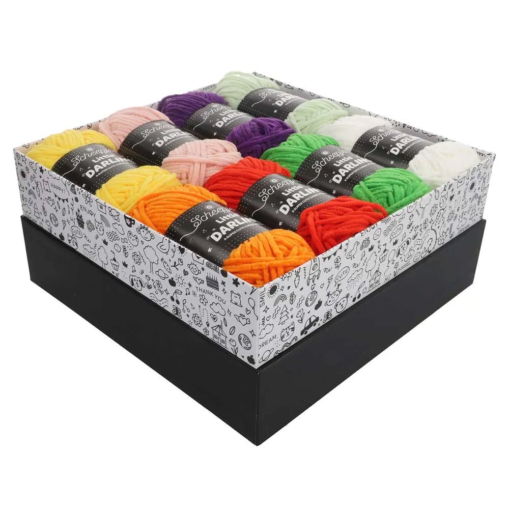 Attēls ar Dzijas komplekts Scheepjes Little Darling krāsu komplekts 8×25g – Farm Friends 24666 – pieejams Šarlotes audumi