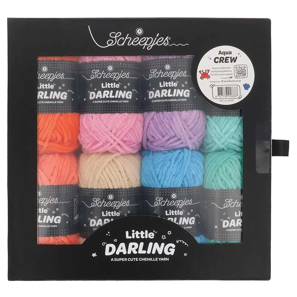 Image with Scheepjes Little Darling yarn set color set 8×25g – Farm Friends 24668 – available at Charlotte's Fabrics
