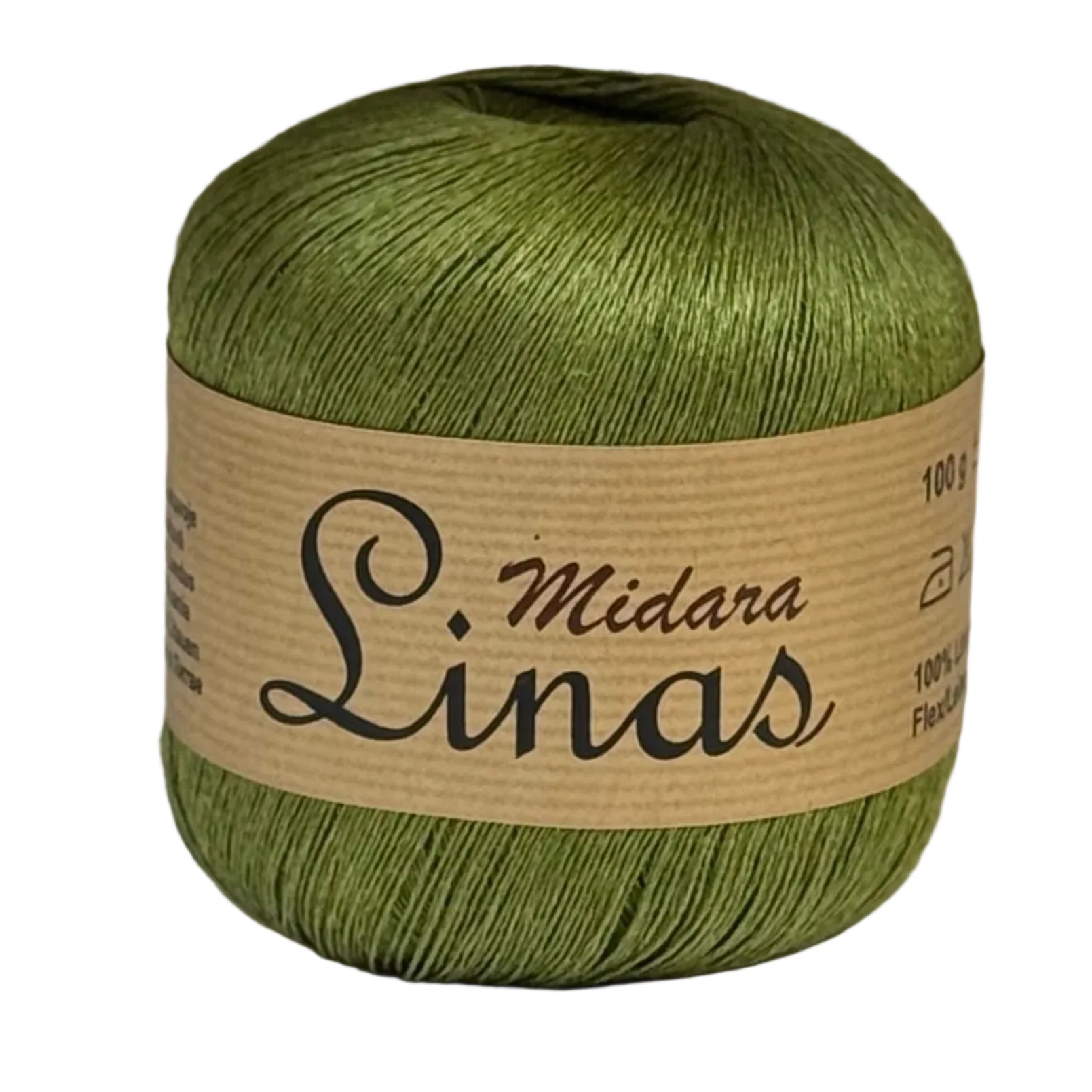 Bild von Garn aus Leinenfäden Midara Linas – 100 g/600 m – erhältlich bei Šarlotes audumi