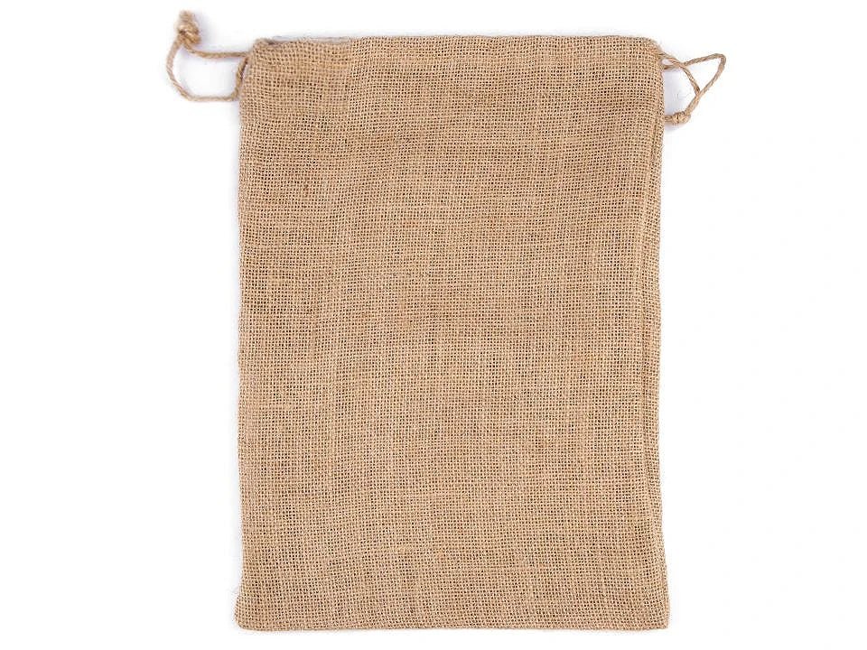 jute fabric bag - unbleached 25x38 cm