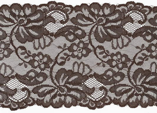 Image avec dentelle élastique 15 cm - choco – disponible chez Šarlotes audumi