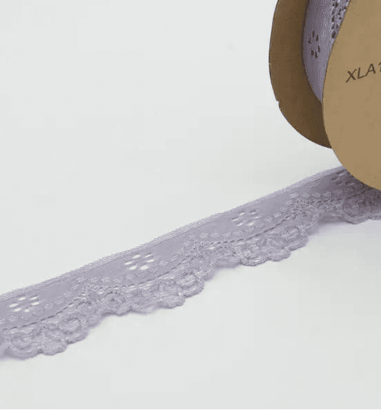 Image with Elastic lace 3.5 cm - smoky lilac – available at Charlotte Fabrics