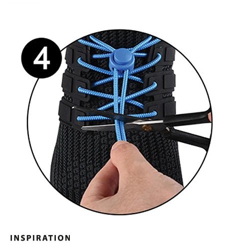 Image with elastic reflective no-tie shoelaces 120 cm|in assorted shades – available at Charlotte fabrics