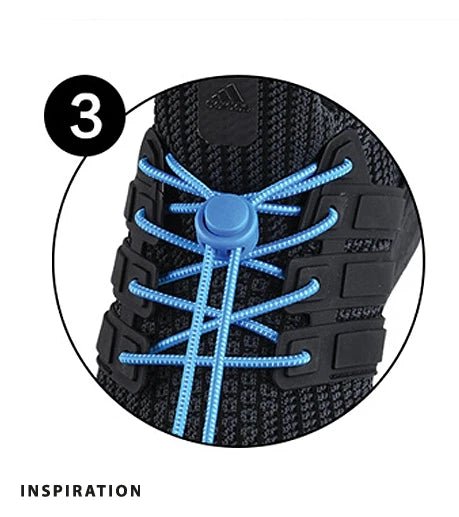 Image with elastic reflective no-tie shoelaces 120 cm|assorted shades – available at Šarlotes audumi