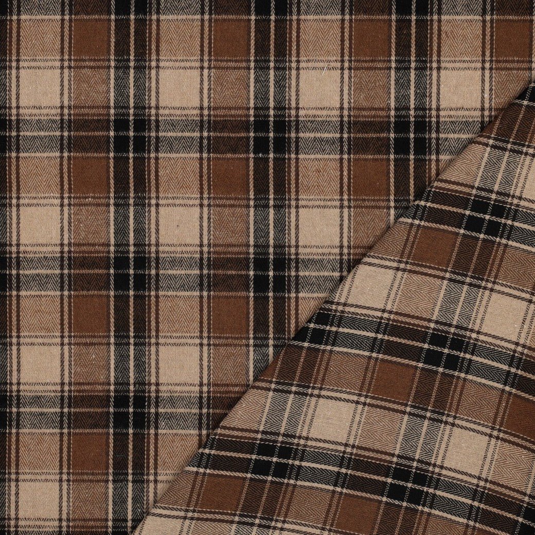 alt
Image de flanelle à carreaux marron – disponible en ligne chez Tissus Charlotte