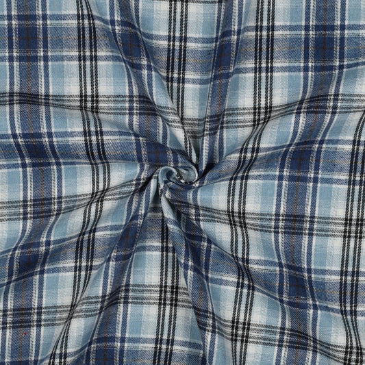 Image with flannel - light blue checked 137 g/m² – available at Šarlotes audumi