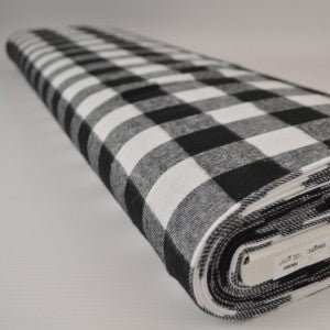Image with flannel - black with white 180 g/m² – available at Charlotte’s Fabrics