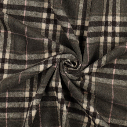 Image of grey plaid flannel – available online at Charlotte’s Fabrics