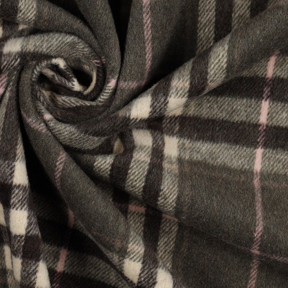 Image of grey plaid flannel – available online at Charlotte’s Fabrics
